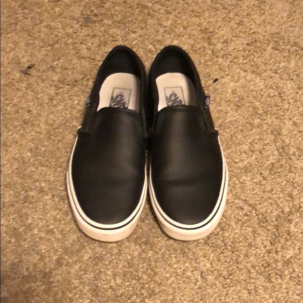 Women’s size 7 black slip on vans